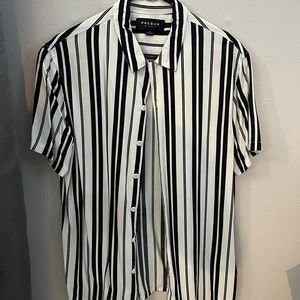 Striped Revere Collar Mens Shirt PacSun